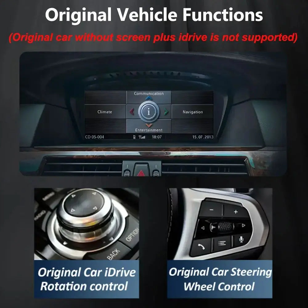 Wireless CarPlay Android 16 Car Multimedia Radio For BMW 5 3 Series E60 E61 E62 E63 E90 E9