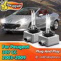35W Headlight D1S HID Xenon Light Bulbs 6000K Replacement Car Lamps For Peugeot 307 CC 200