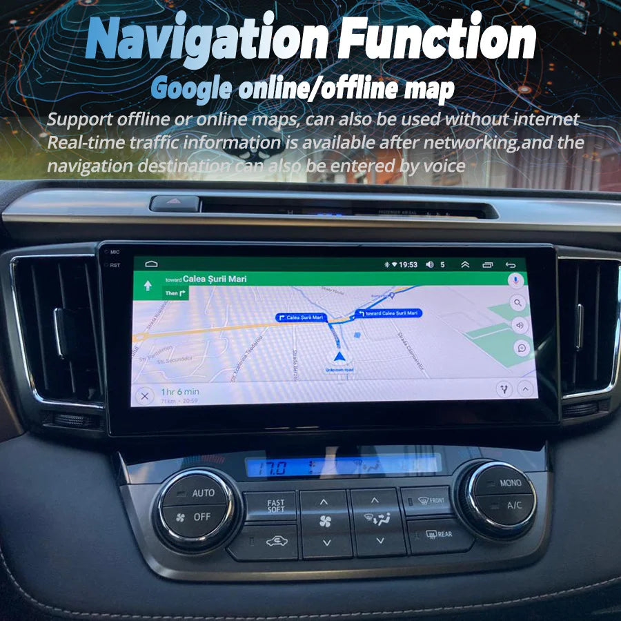 10.25" Android Screen For Toyota RAV4 RAV 4 Xa40 2012-2019 Stereo GPS Carplay Autoradio Ca