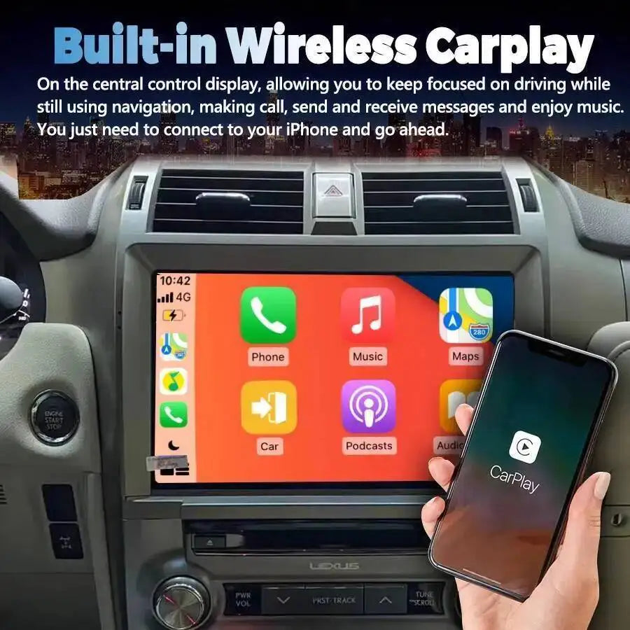 11.6inch Android Screen For Lexus GX400 GX460 2010-2020 Car Carplay Multimedia Video Playe