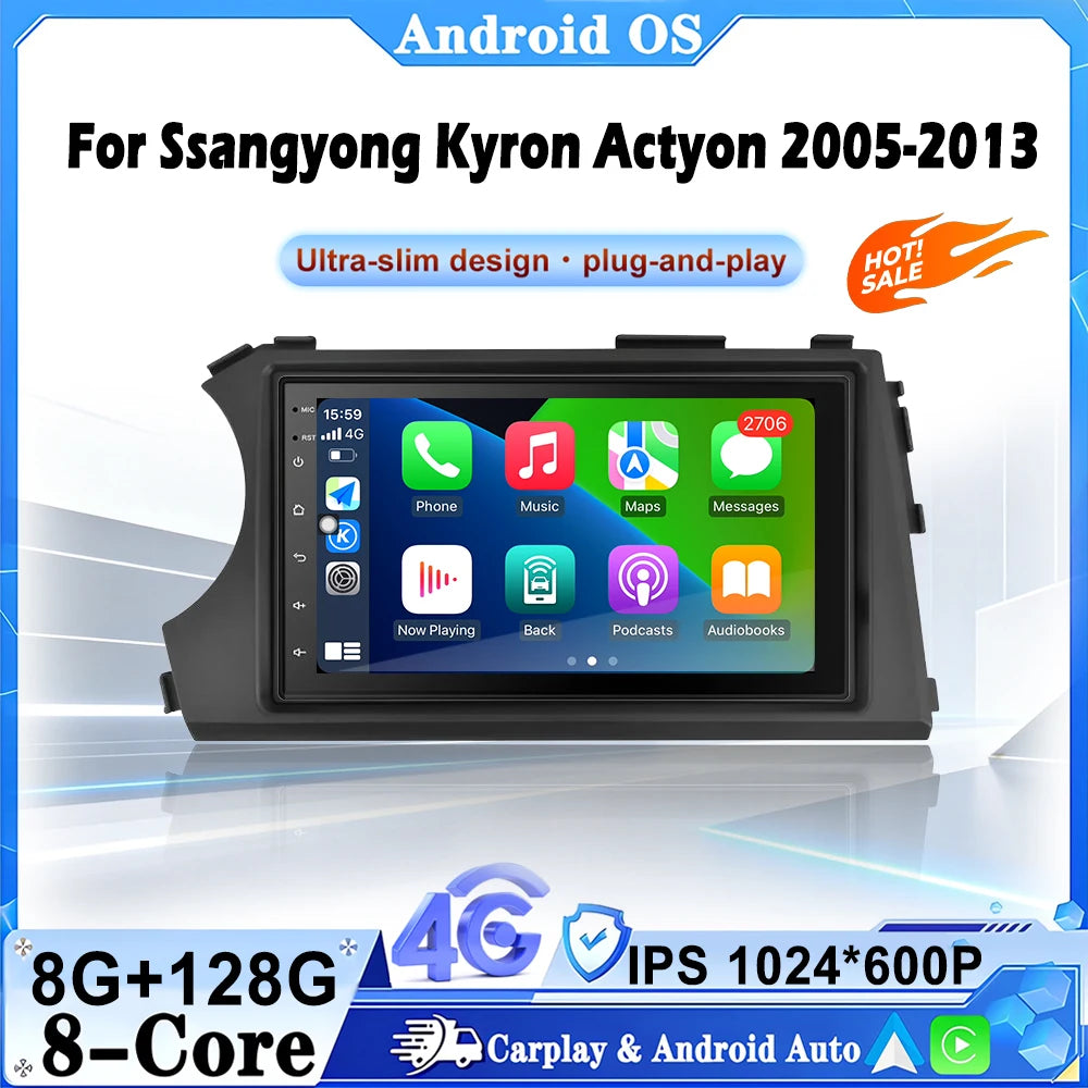 For Ssangyong Kyron Actyon 2005-2013 Car Radio Multimedia Video Player Intelligent System