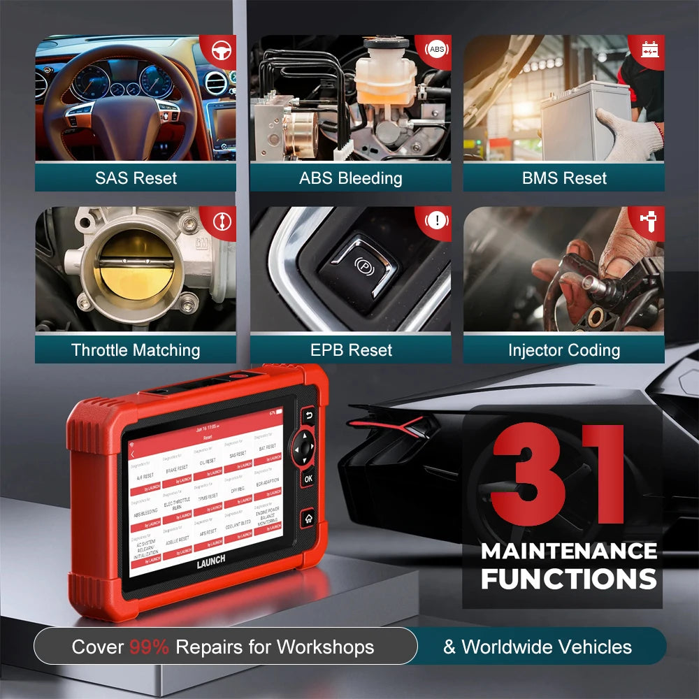 LAUNCH X431 CRP919X Car Diagnostic Tool DBScar VII VCI Auto OBD OBD2 Scanner Active Test E