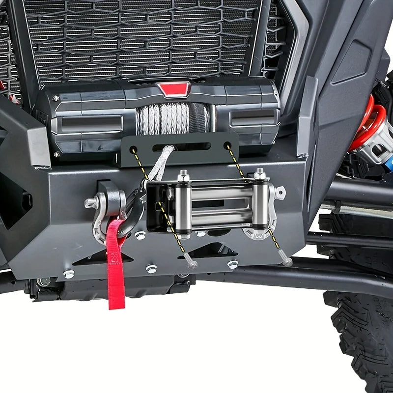 4 Way Steel Winch Roller Fairlead 2000LB, Heavy Duty Cable Rope Guide Universal For ATV UTV Off  - Automotive LED Light