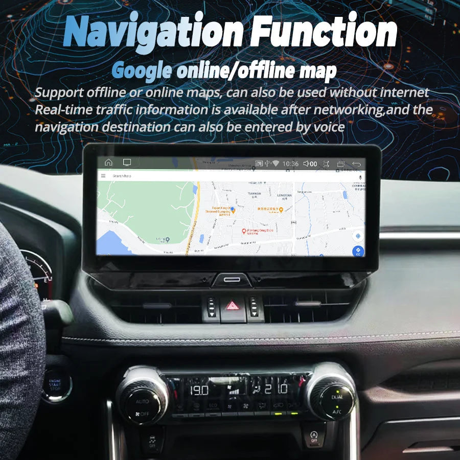 12.3inch Car Radio Android 14 Screen For Toyota RAV4 Prime XSE 2021 2022 2020 2019 Multime