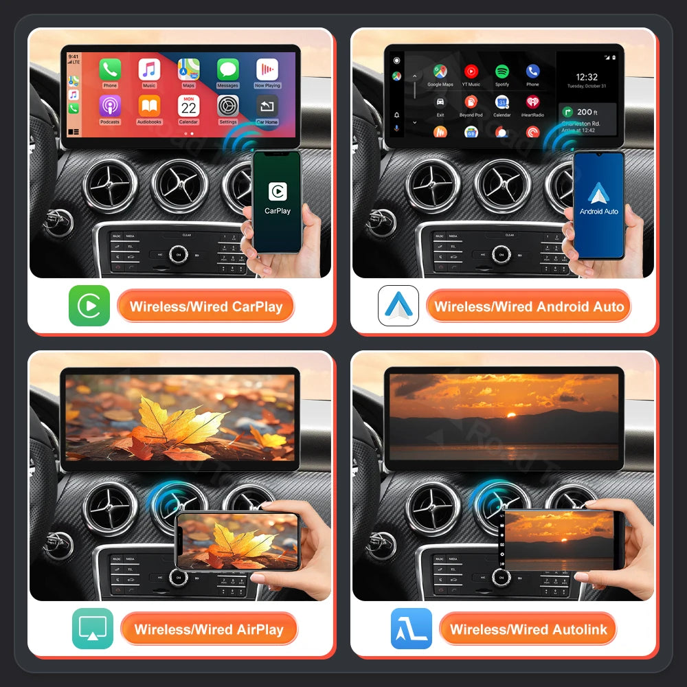 CN 12.3'' Wireless CarPlay Android Auto Multimedia Display Screen For Mercedes-Benz A B CL | AUTOKITSHOP