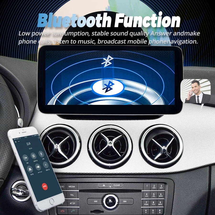 Android 13 Car Multimedia Video Player 12.3inch Qled Screen For Mercedes Benz B Class W245 | AUTOKITSHOP