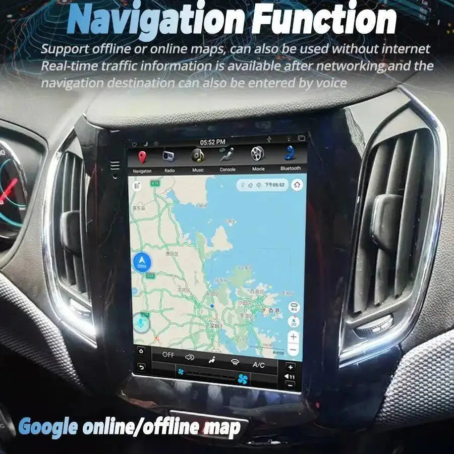 10.4inch Carplay GPS Screen For Chevrolet Cruze LTZ 2015-2017 Radio Navi Stereo 256GB Andr