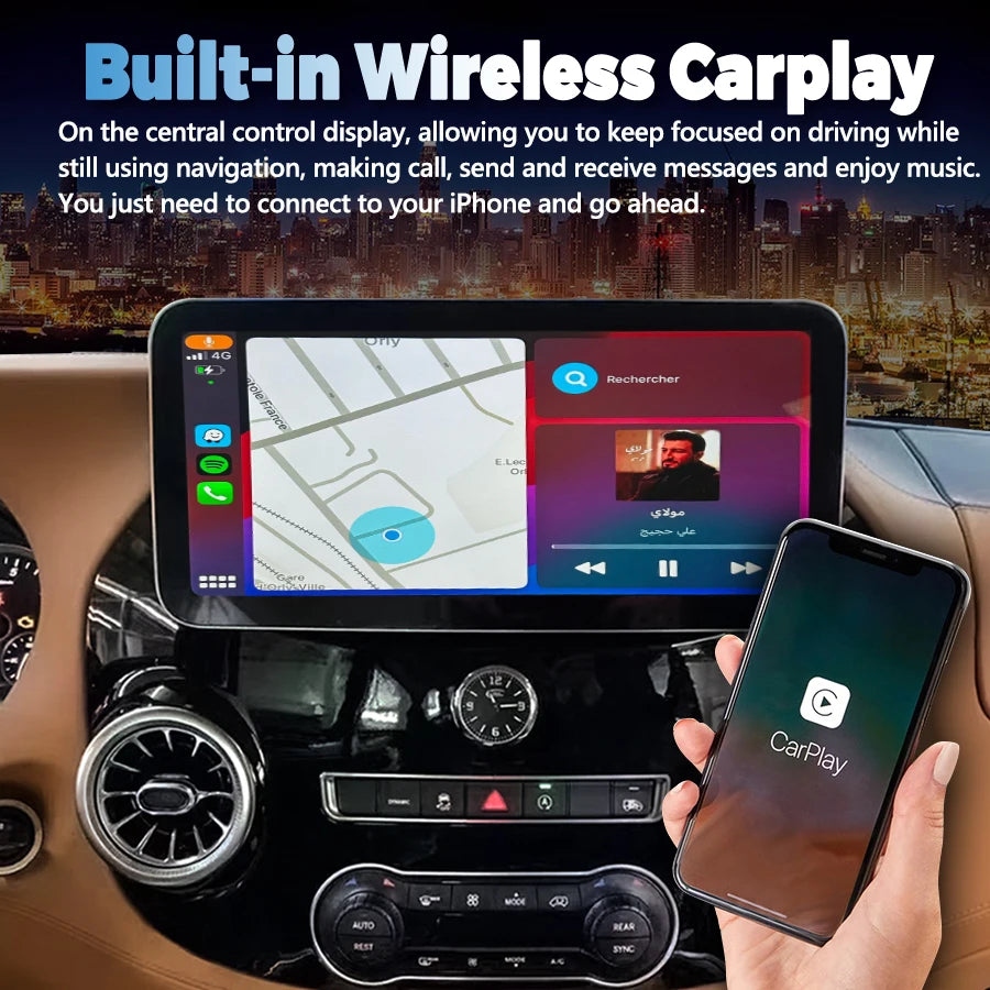 12.3inch Android 14 Car Radio For Mercedes Benz Vito 116 W447 2016 Autoradio Multimedia Pl