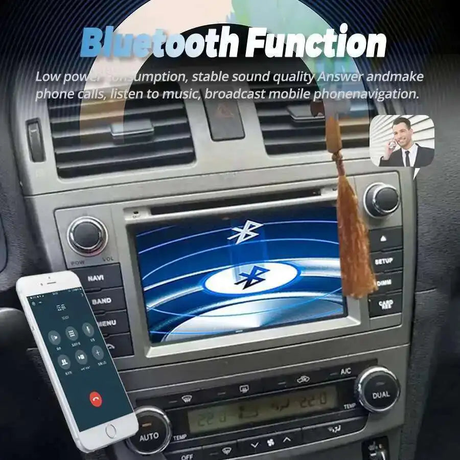 Multimedia Video Player 7inch AI Voice CarPlay Android 15 Car Radio Stereo For Toyota Aven