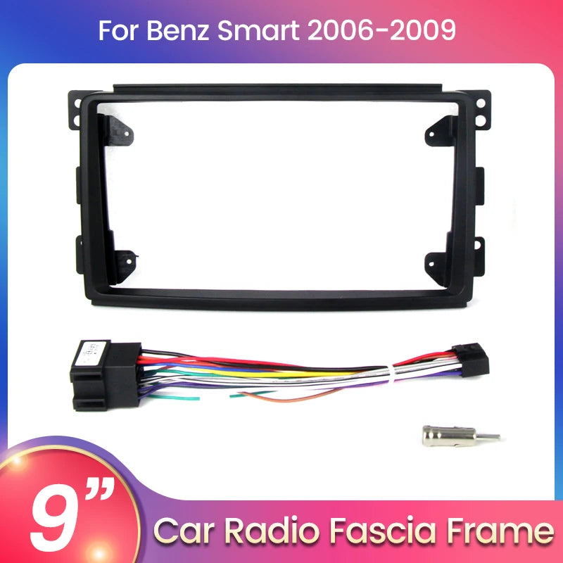 9 Inch Radio Fascias for Mercedes Benz Smart Fortwo W451 2006~2009 CD Dashboard Dash Audio | AUTOKITSHOP