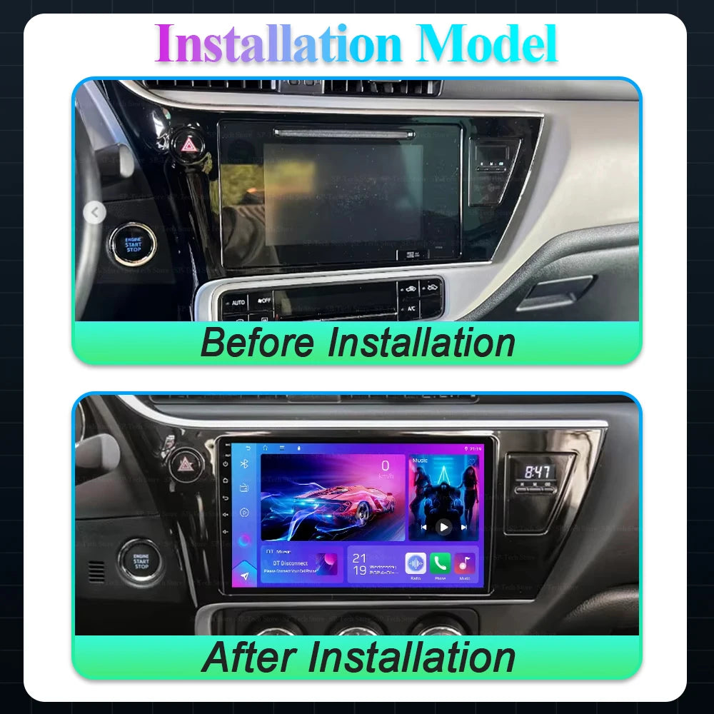 Android 16 For Toyota Corolla 11 Auris Lhd 2017-2019 Multimedia Video Player Car Screen Ca | AUTOKITSHOP