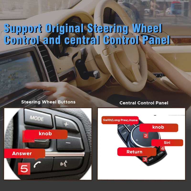 Wireless CarPlay For BMW 3 4 Series F30 F31 F32 F33 F34 F35 F36 2012-2020 With Android Mir