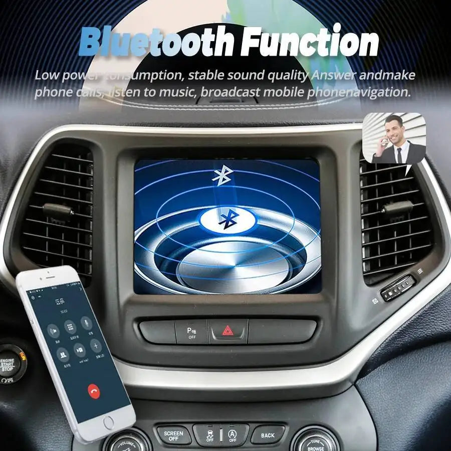 For Jeep Cherokee 2014-2021 Stereo Navigation GPS Carplay Car 8.4'' Android 15 Screen Mult