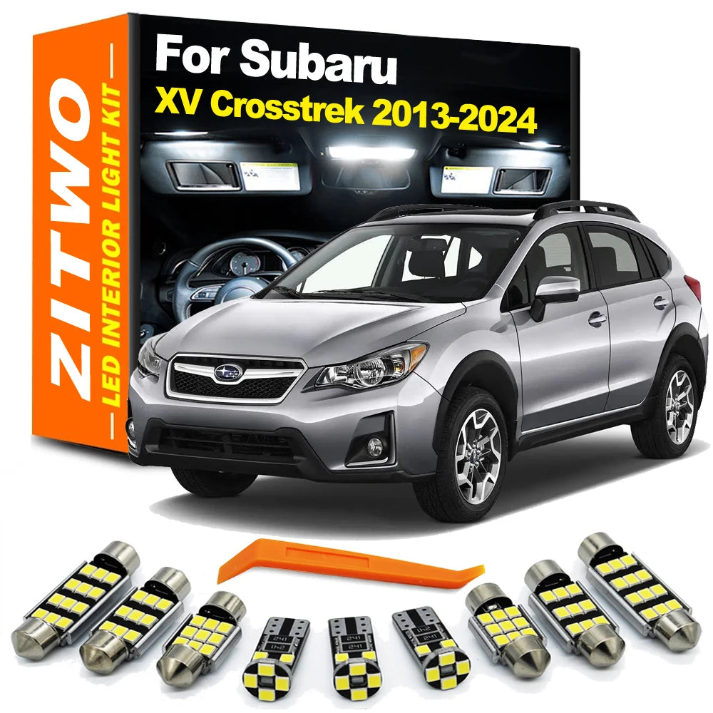 AutoKitShop LED Interior Light License Plate Lamp Kit For Subaru XV Crosstrek 2013- 20 for Subaru 2013-2017 - Canbus LED Car L