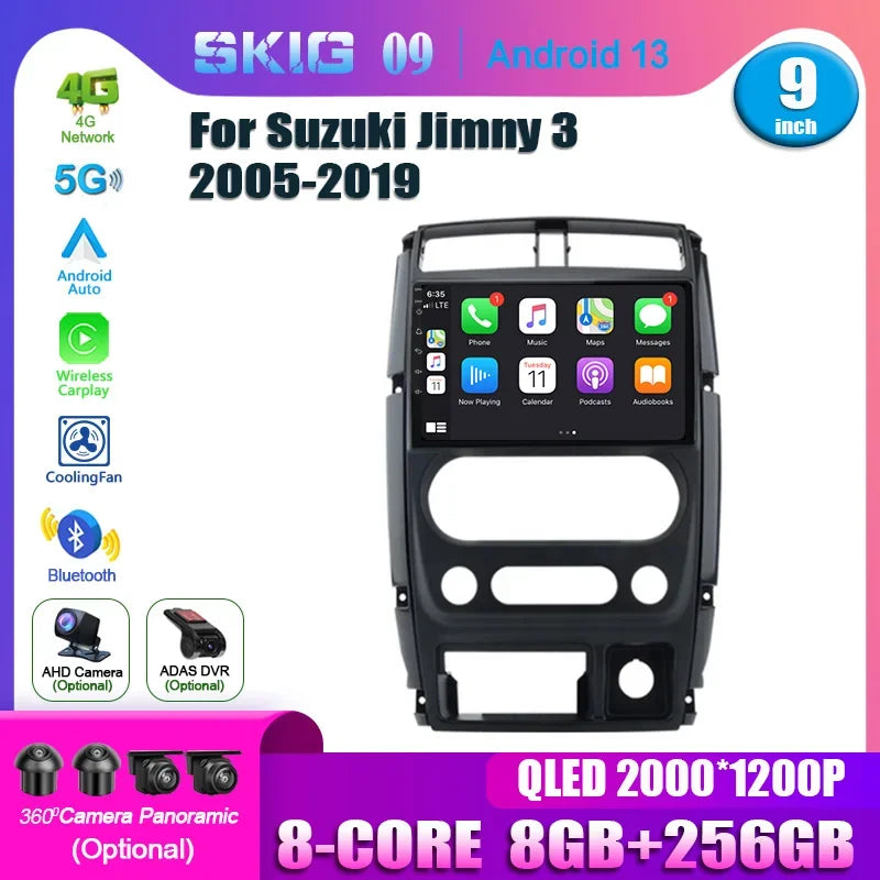 For Suzuki Jimny 3 2005-2019 Carplay Auto Radio Stereo Multimedia Navigation Screen Androi