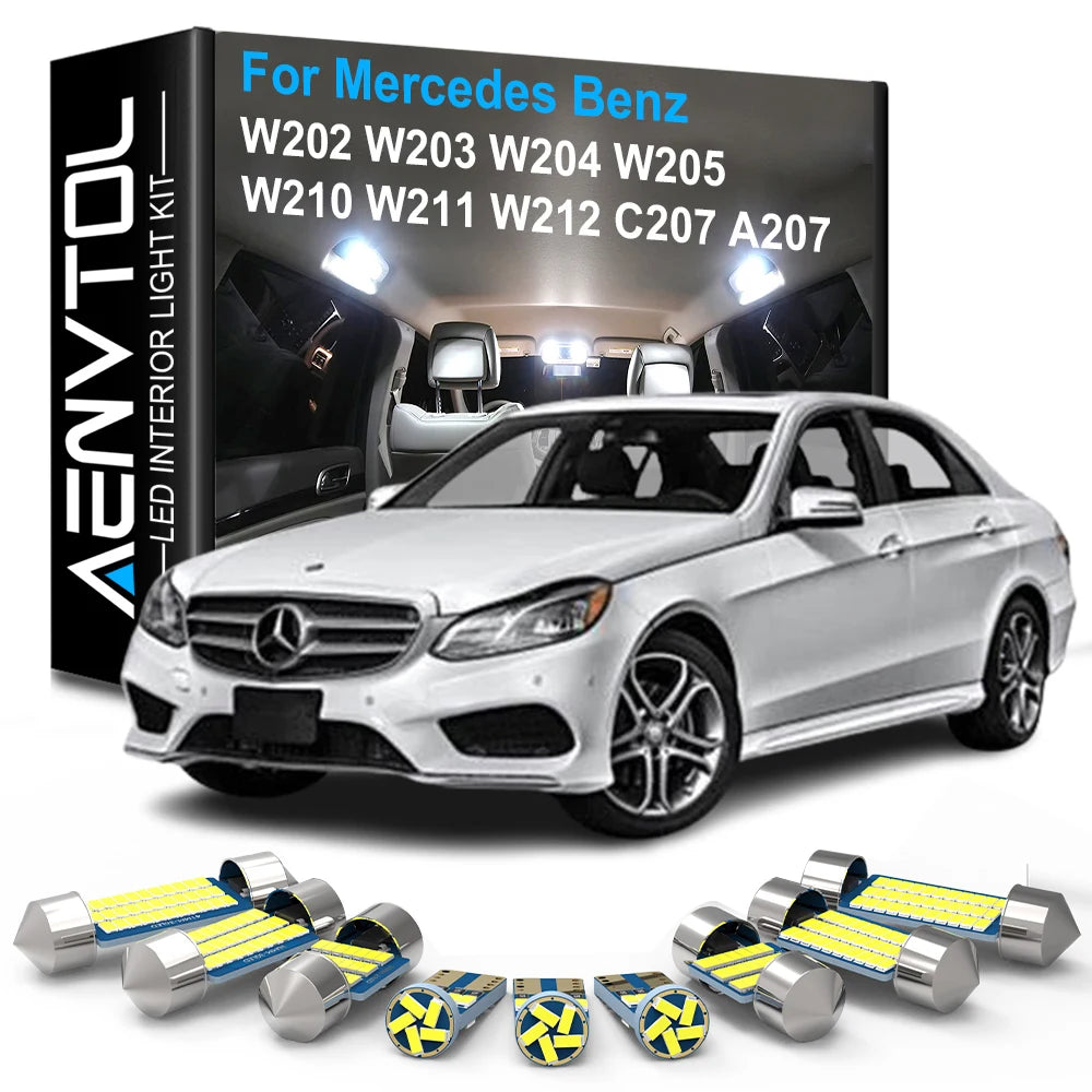 LED Interior Light Kit for Mercedes Benz W202 W203 W204 W205 W210 W211 W212 C207 A207 C E Class Auto Accessories Part...