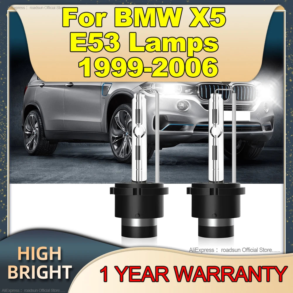 6000K Bulbs HID Xenon Headlight 35W D2S Car Lamp Long Life For BMW X5 E53 Lamps 1999 2000
