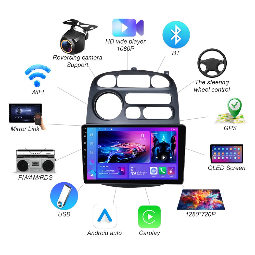 Car Radio For Jac Refine M1 2012-2015 For Hyundai H1 A1 1997-2007 Android 16 Multimedia Vi | AUTOKITSHOP