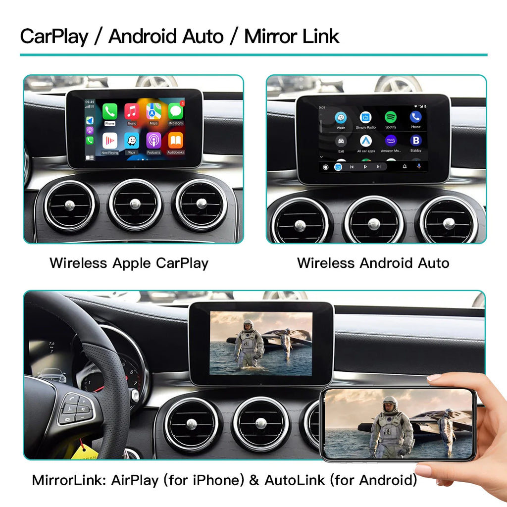 Wireless CarPlay Adapter Android Auto Module For Benz C GLC W205 A CLA GLA B E GLE CLS NTG | AUTOKITSHOP
