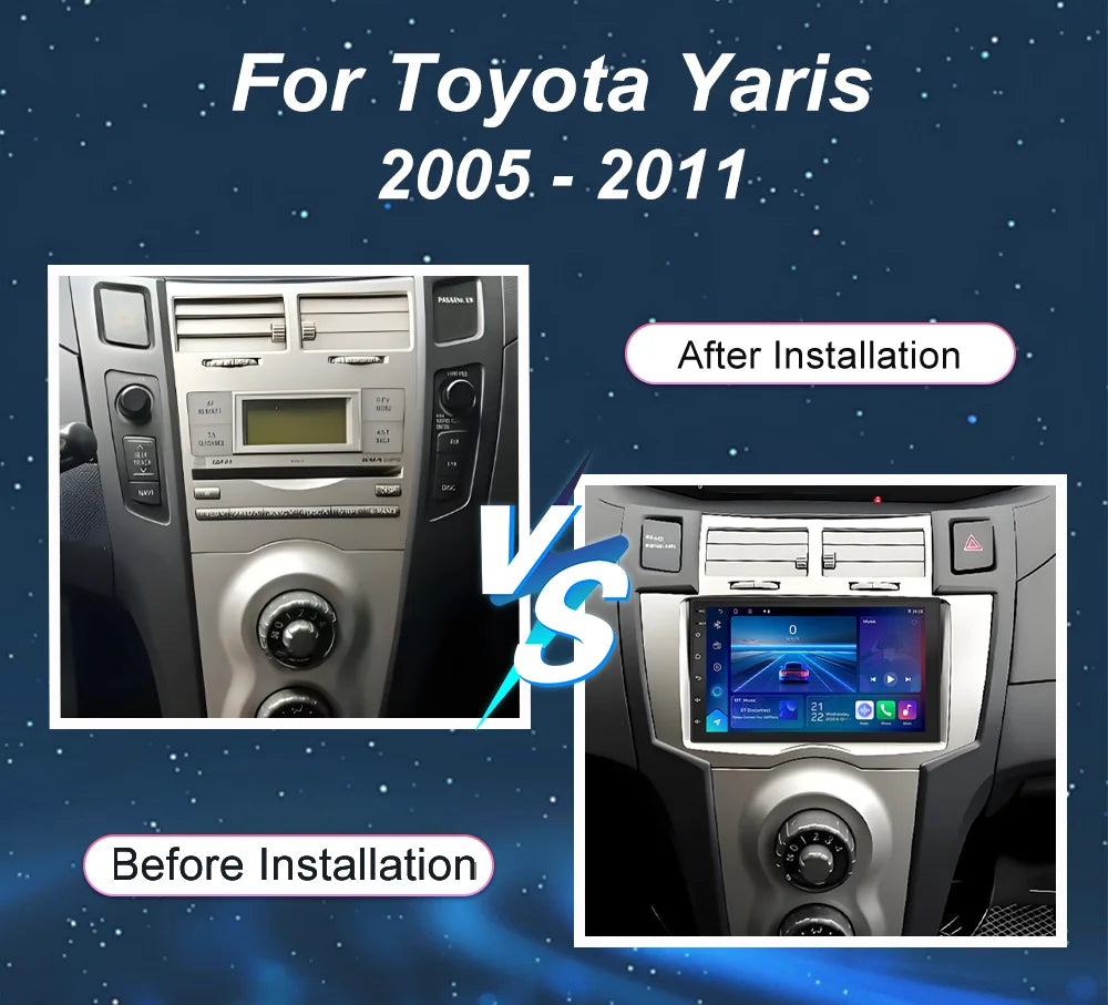 7" Android 16 Car Radio GPS Player For Toyota Yaris 2005 2006 2007 2008 2009 2010 2011 Ste