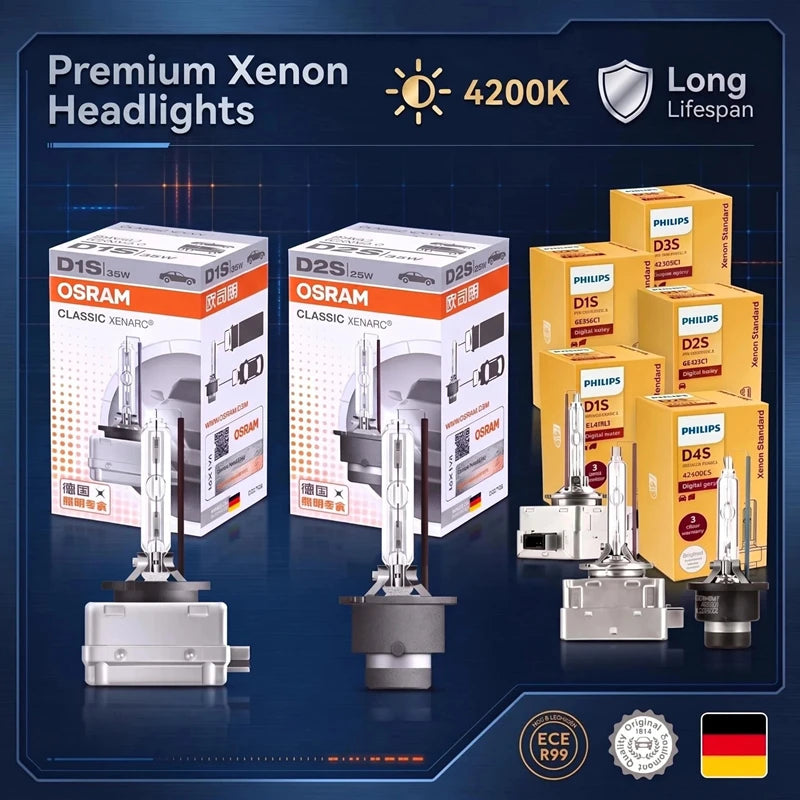 Philips D1S D2S D2R D3S D4S Xenon Standard 12V 35W Original XenStart HID Head Light Car Bu