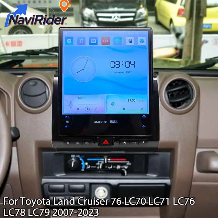 12" Android Navigation For Toyota Land Cruiser 76 LC70 LC71 LC76 LC78 LC79 2007-2023 Multi