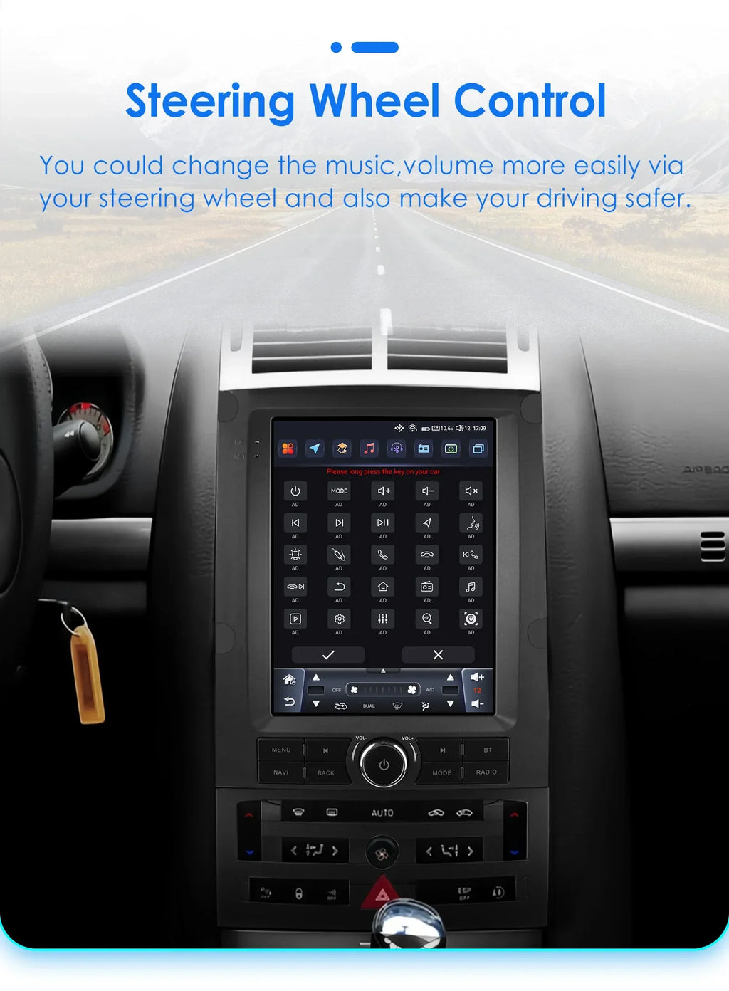9.7"Carplay Android 14 Auto Car radio for Peugeot 407 cc SW 407CC 2004-2011 Multimedia Vid
