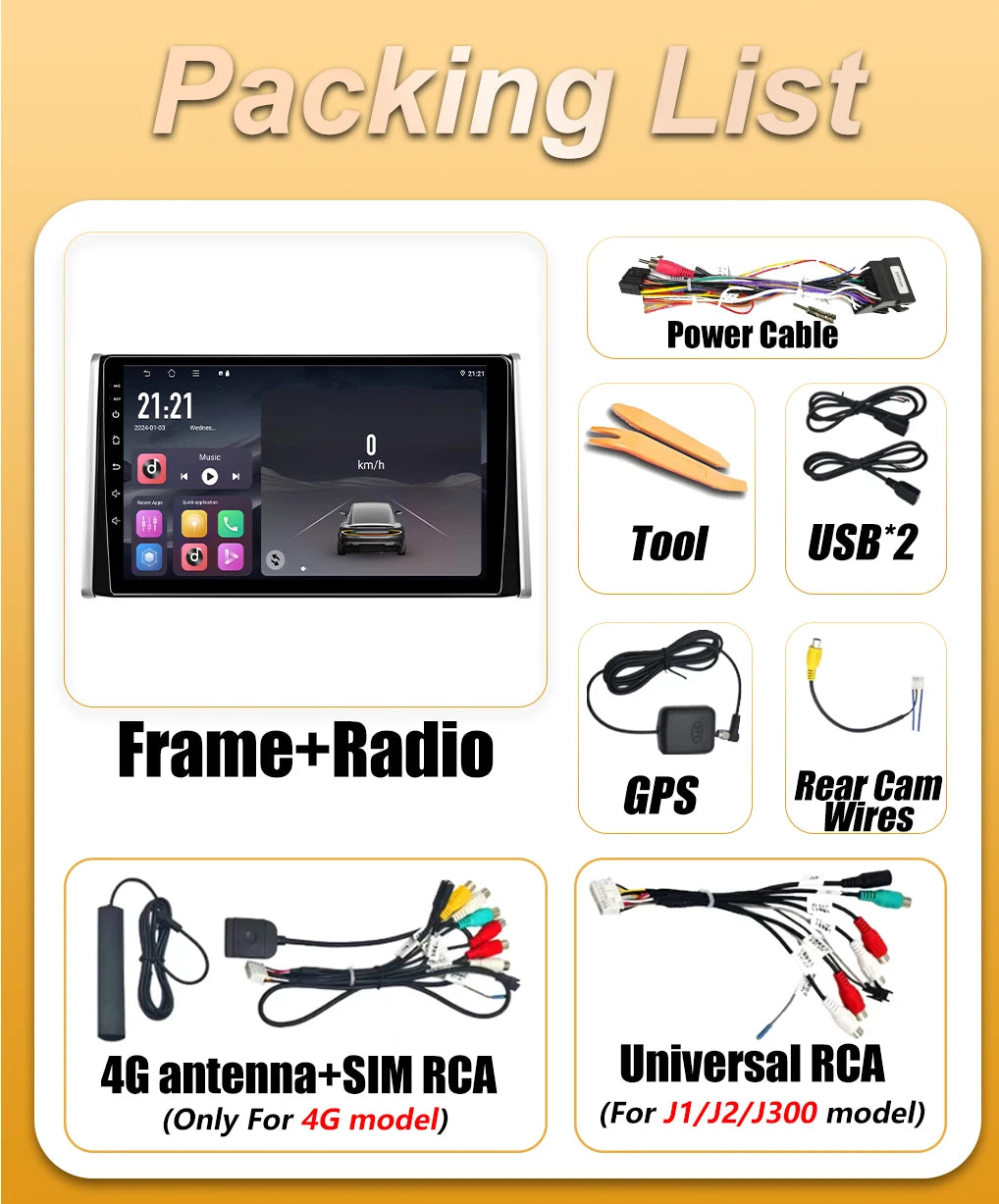 Android 16 Car Radio For Toyota RAV4 2020 2021 2022 2023 2024 2025 2026 XA50 Multimedia Pl | AUTOKITSHOP