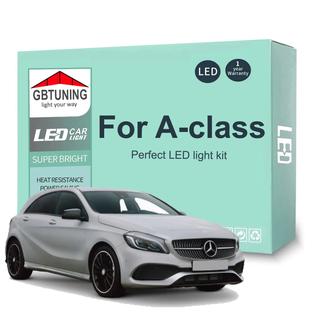 LED Interior Light Kit for Mercedes Benz MB A Class W168 W169 W176 A160 A170 A180 A200 A220 A250 A45 - Canbus Error-F...