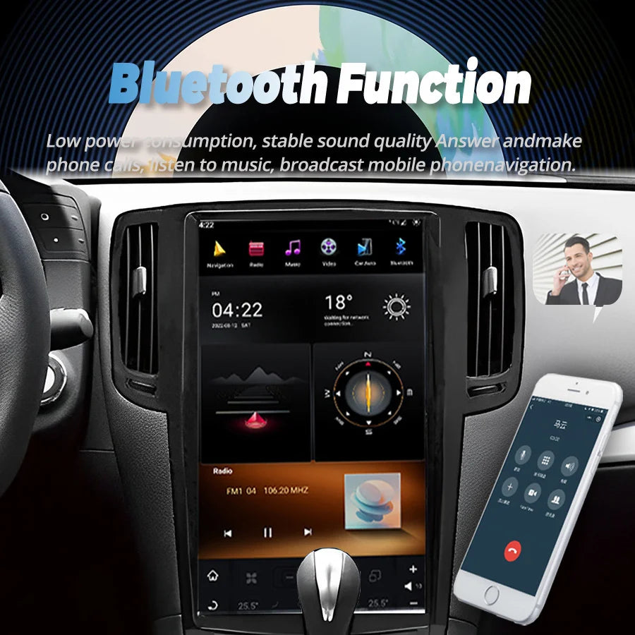 For Infiniti G25 G35 G37 2010 2011 2012 2013 GPS Carplay Android Vertical Screen 13.6inch  | AUTOKITSHOP