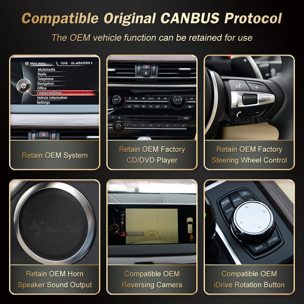 10.25' 12.3' Wireless Carplay Multimedia Display Touch Screen Android auto Head Unit For B