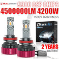4500000LM 4200W H7 H4 LED Headlight CANBUS H1 H8 H9 H11 9005 HB3 9006 HB4 9012 HIR2 Double