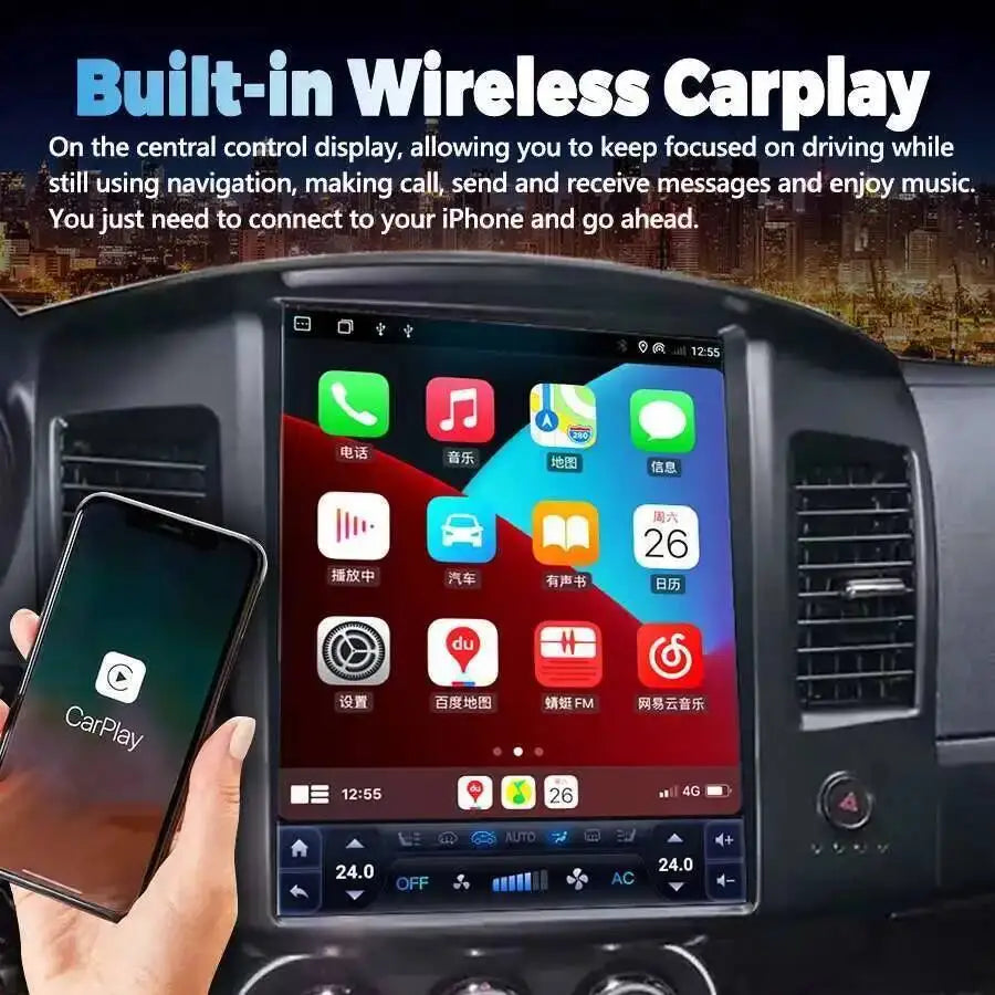 Car Radio For Mitsubishi Lancer 10 CY 2007-2017 Rockford GPS Navigation Carplay 12.1inch A | AUTOKITSHOP