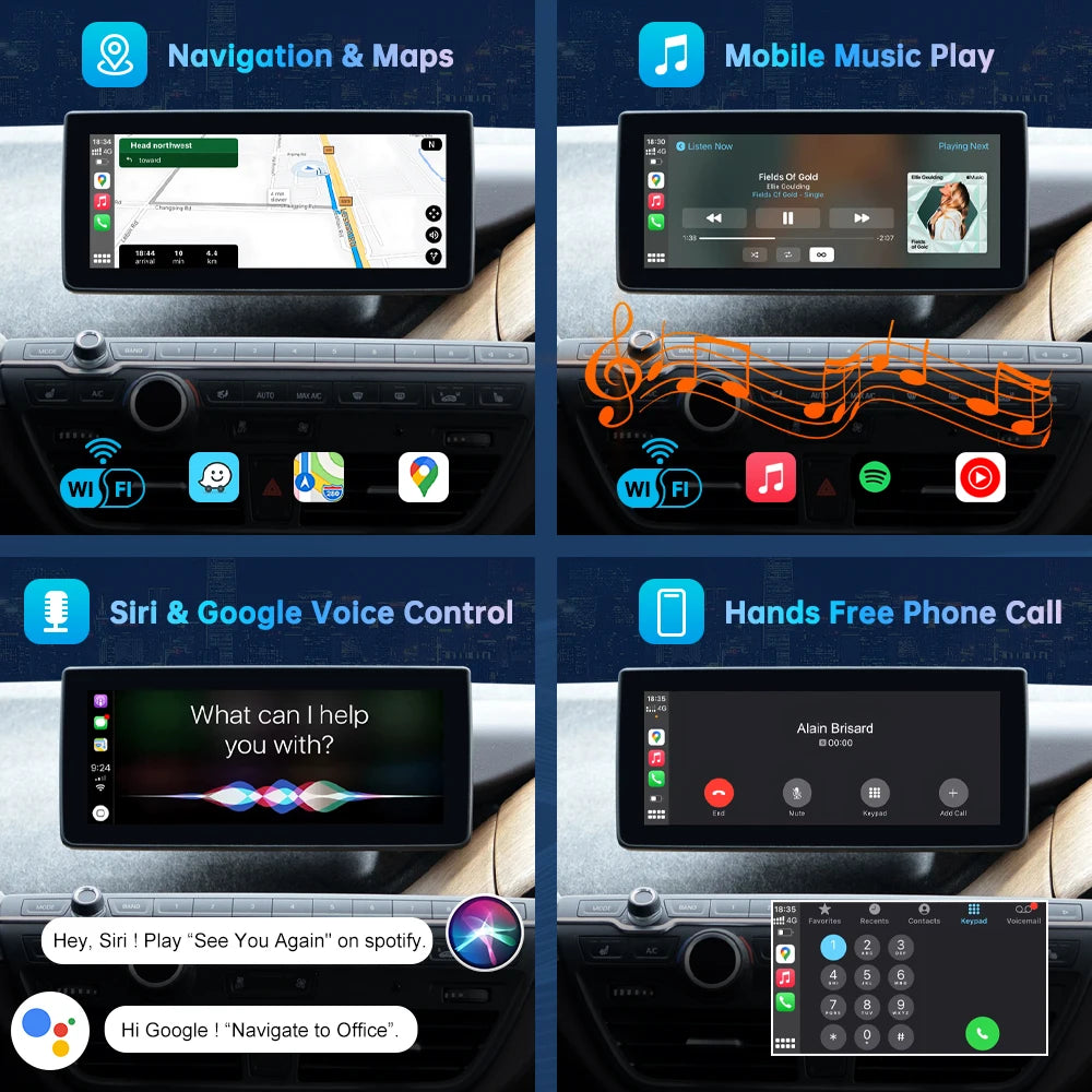 Road Top Wireless Carplay Decoder Interface For BMW i3 I01 NBT System 2012-2017 With AirPl | AUTOKITSHOP