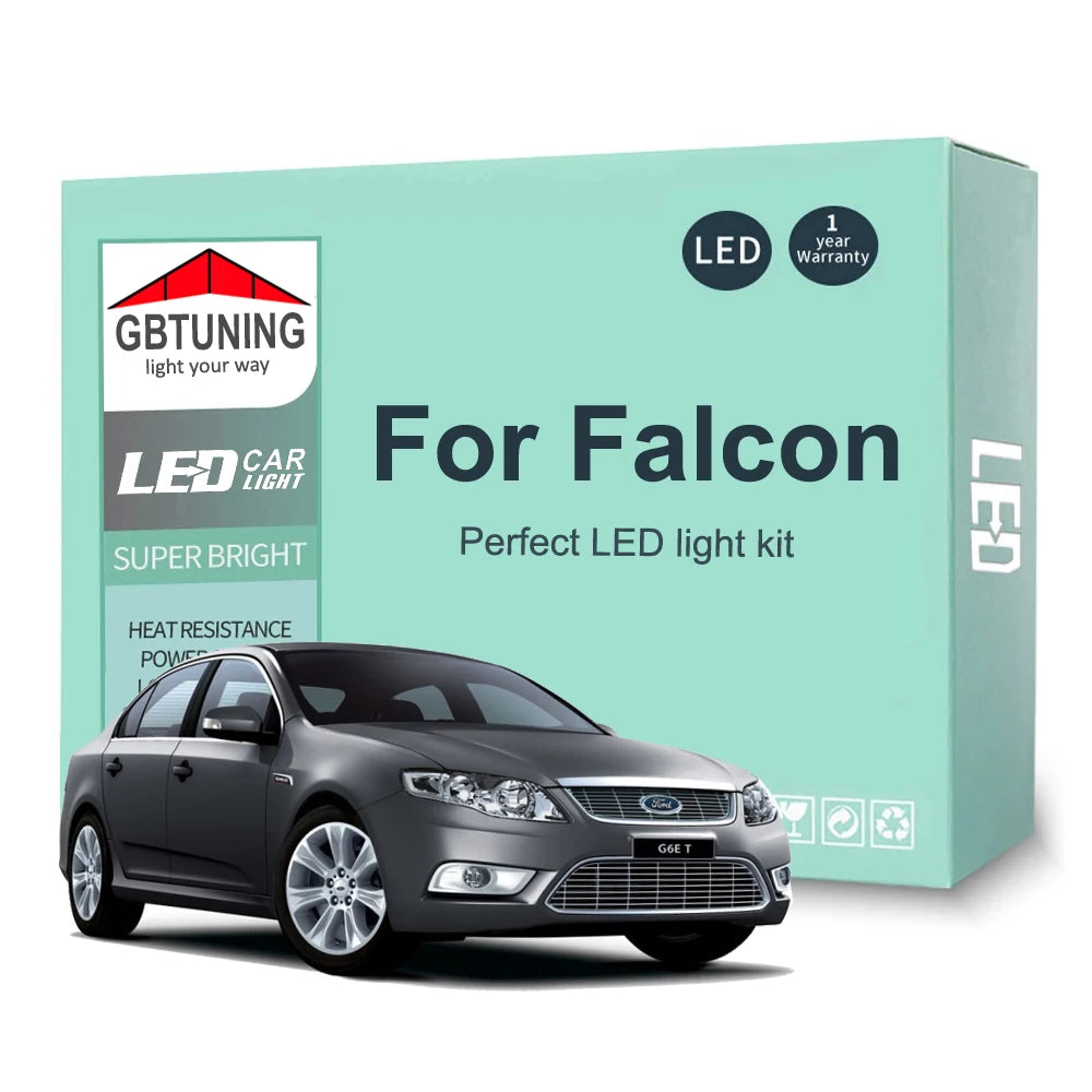 LED Interior Light Kit for Ford Falcon FG G6E FGX AU BA BF XR6 XR8 2000-2010 - Canbus Dome Map Door Trunk Bulbs | AUT...