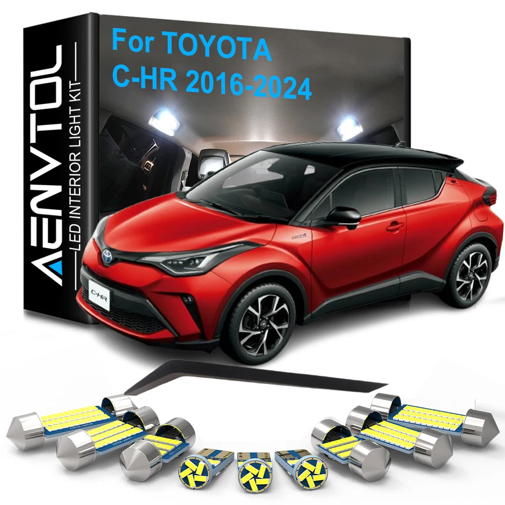 10-Piece LED Interior Light Kit for Toyota C-HR - Canbus Error-Free Bulbs | AUTOKITSHOP
