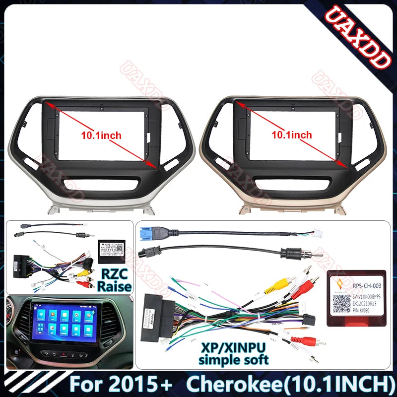 Car Radio Android DVD CD For JEEP 2015 Cherokee 10.1INCH Stereo Audio Screen Multimedia Vi