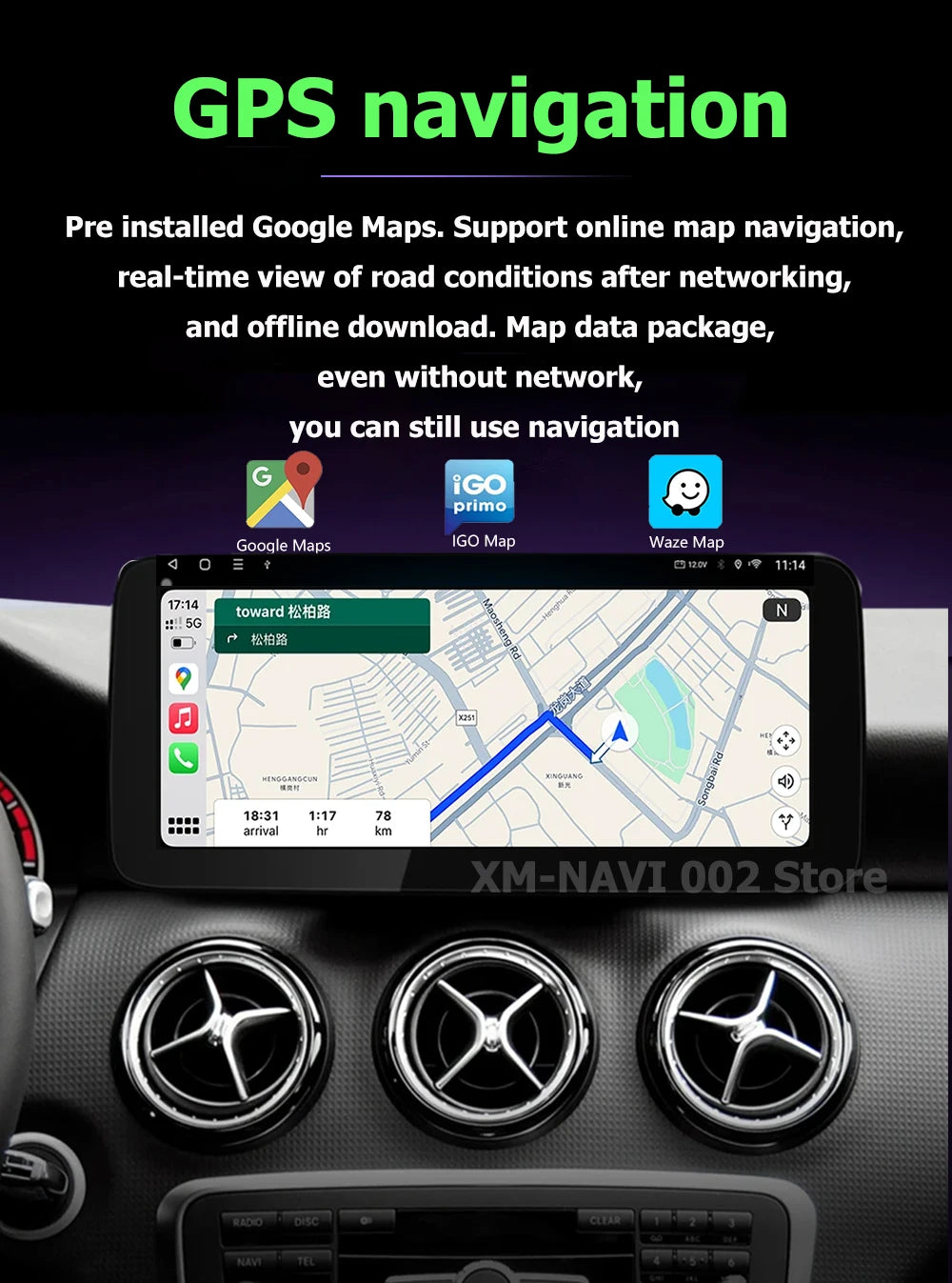 For Mercedes Benz GLK Class X204 2008-2015 Android 16 Auto Carplay Car Multimedia Player G