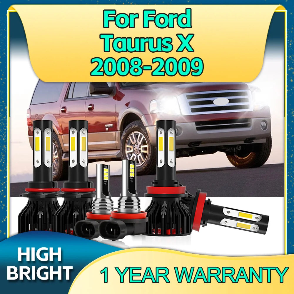 2/6Pcs 30000LM Headlight Canbus Car Turbo 4Side Chip LED Bulbs 12V Fog Light Plug and Play