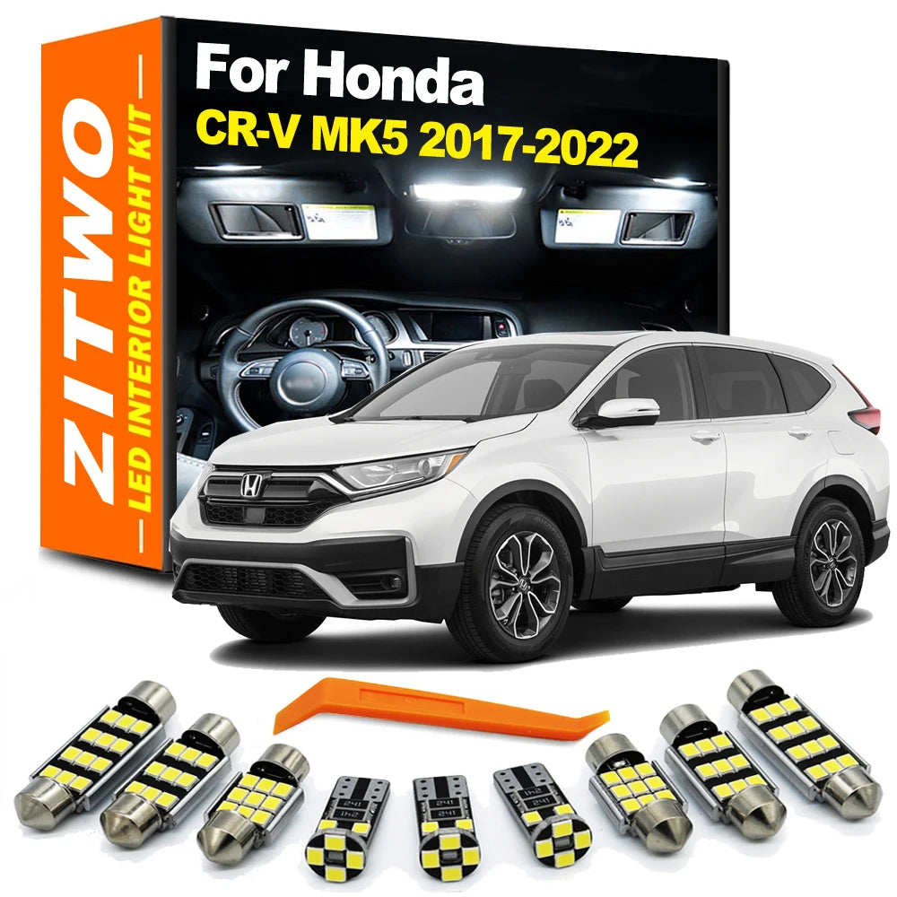 13Pcs Vehicle LED Bulb Interior Dome Map Reading License Plate Light Kit For Hon for Honda MK5 - Canbus LED Car Light
