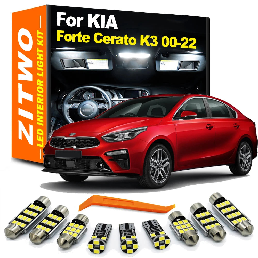 ZITWO LED Interior Dome Map Light License Plate Bulb Kit For Kia Cerato Forte K3 2000- 2019 2020 2021 2022 2023 Car Accessories