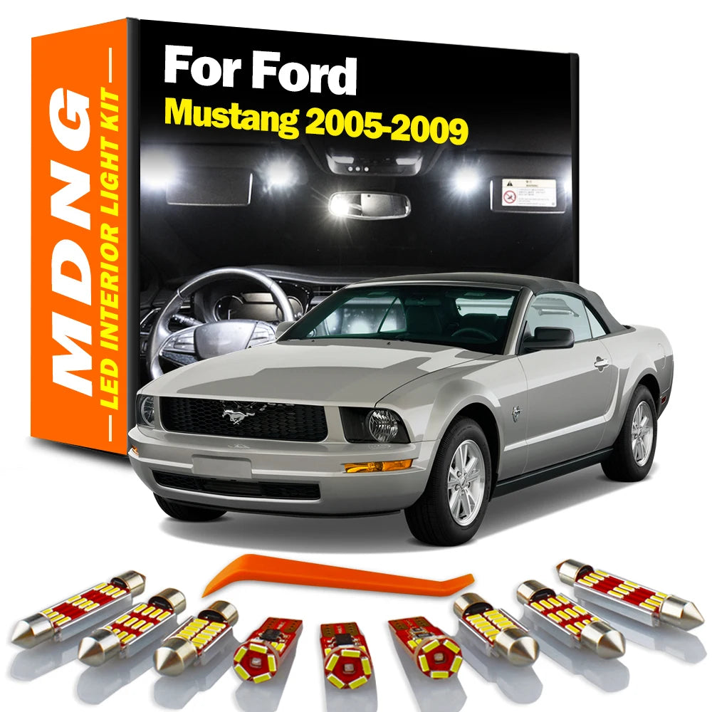 8-Piece LED Interior Light Kit for Ford Mustang - Canbus Error-Free Bulbs | AUTOKITSHOP