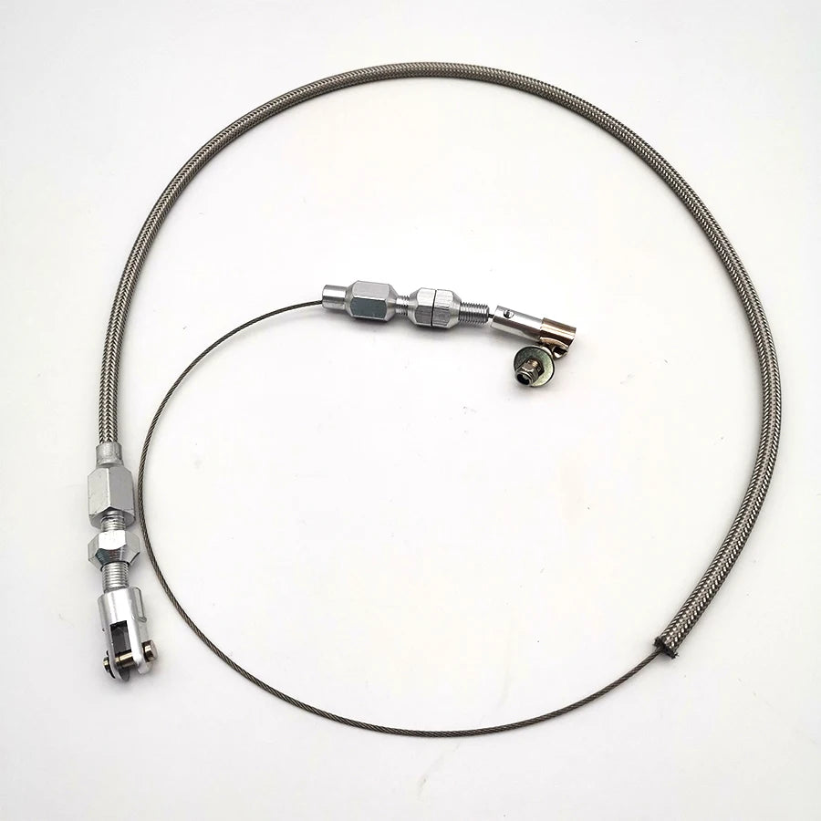 24" Throttle Pedal Cable Stainless Steel Braided Aluminum Ends for Ford Chevy