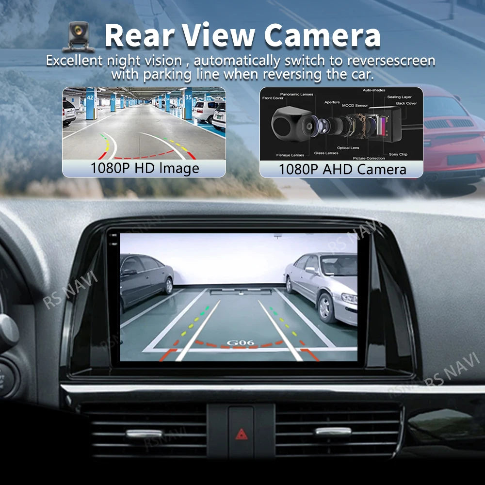 Qualcomm Android 16 For Mazda CX5 CX-5 CX 5 2012 - 2015 2K QLED Car Radio Multimedia Video