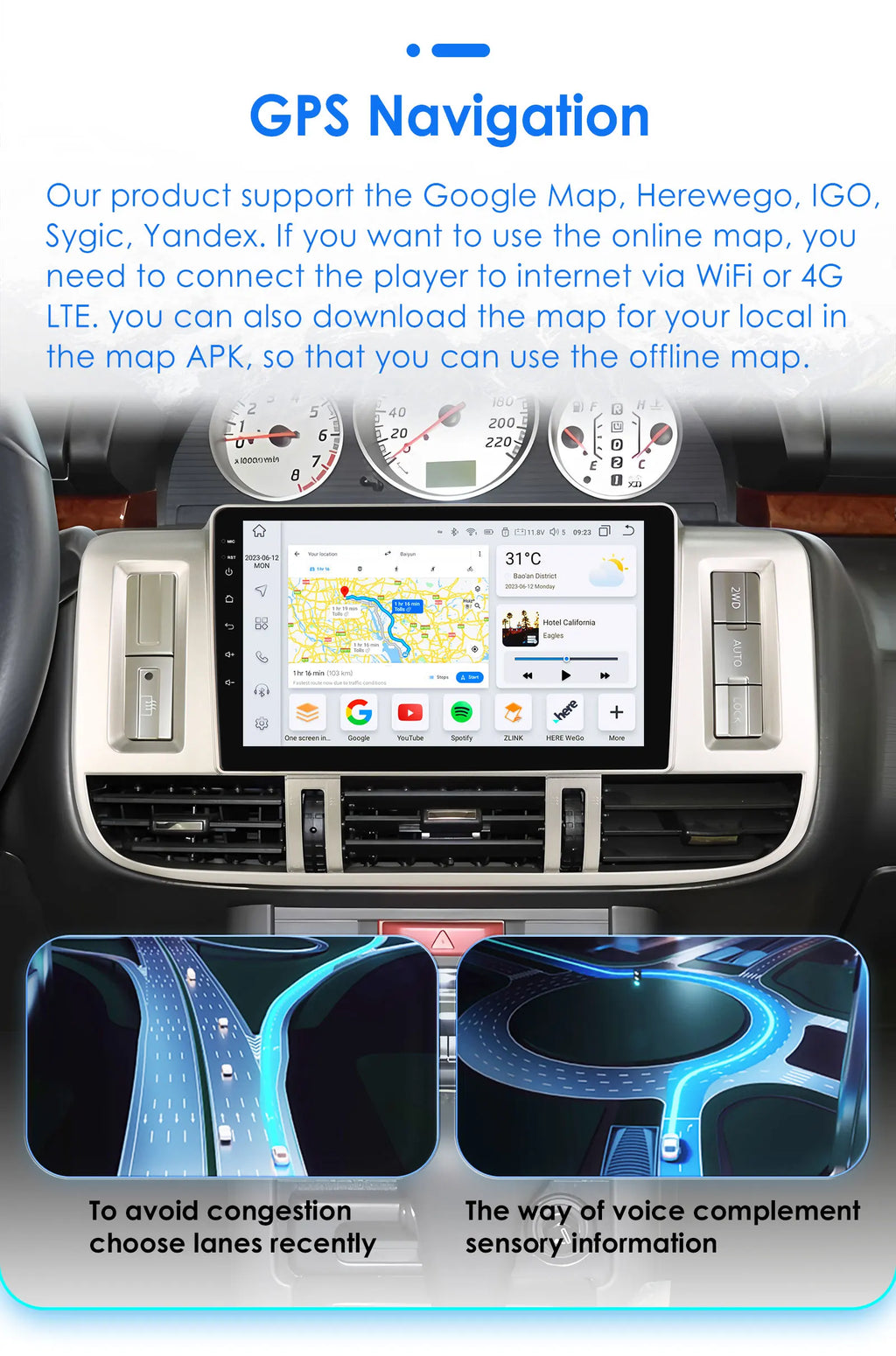 Android 14 Car radio For Nissan X Trail X-Trail 1 T30 2000-2009 multimedia Video player 78