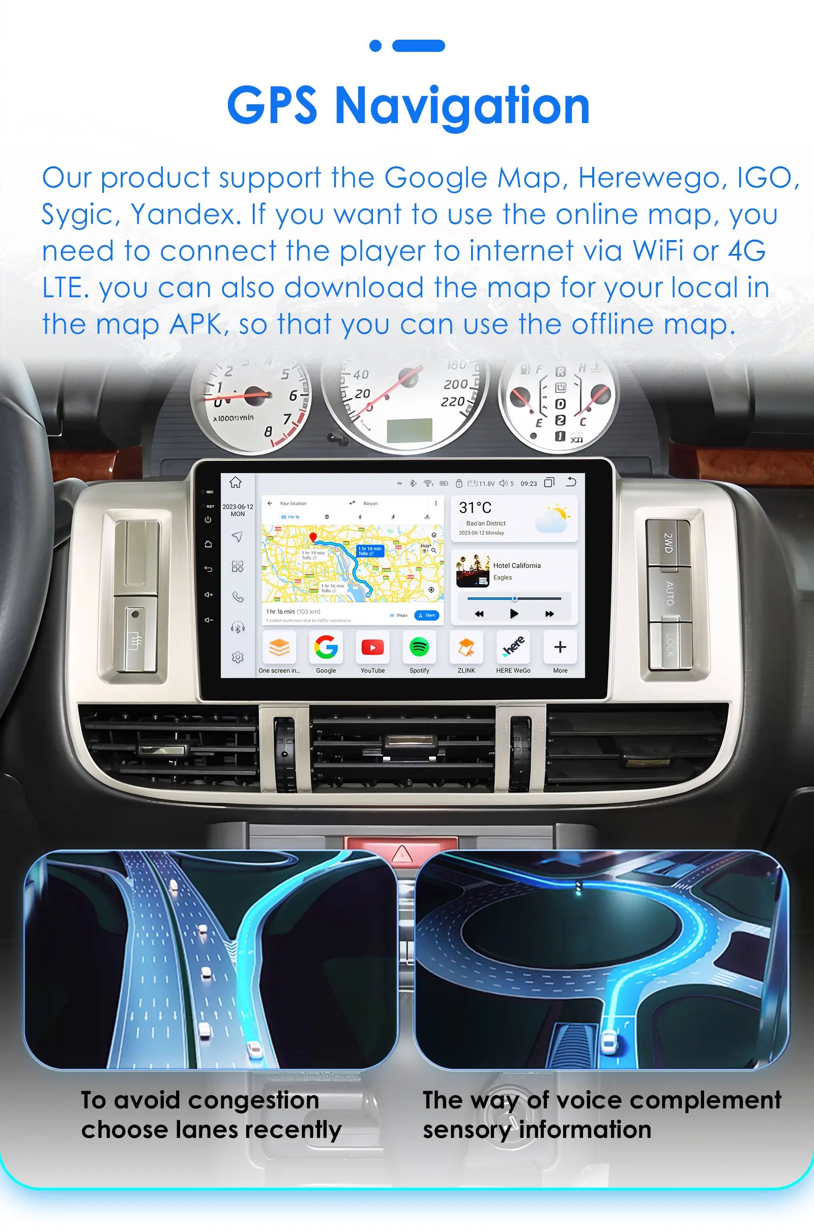 Android 14 Car radio For Nissan X Trail X-Trail 1 T30 2000-2009 multimedia Video player 78