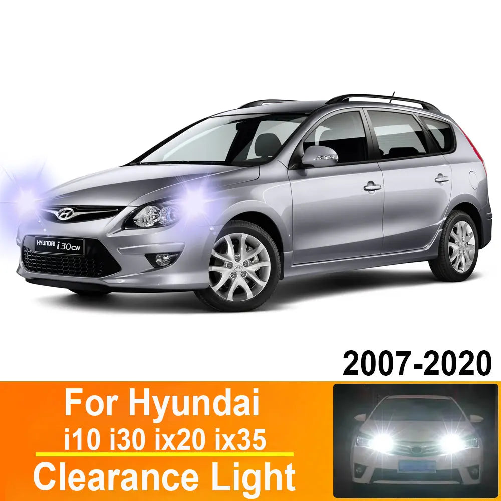 2-Piece LED Interior Light Kit for Hyundai i10 i30 ix20 ix35 2007- 2011 - Canbus Dome Map Door Trunk Bulbs | AUTOKITSHOP