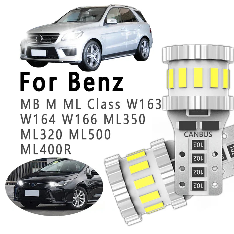 T10 LED Bulbs Parking Lamp For Mercedes Benz MB M ML Class W163 W164 W166 ML350 ML320 ML50