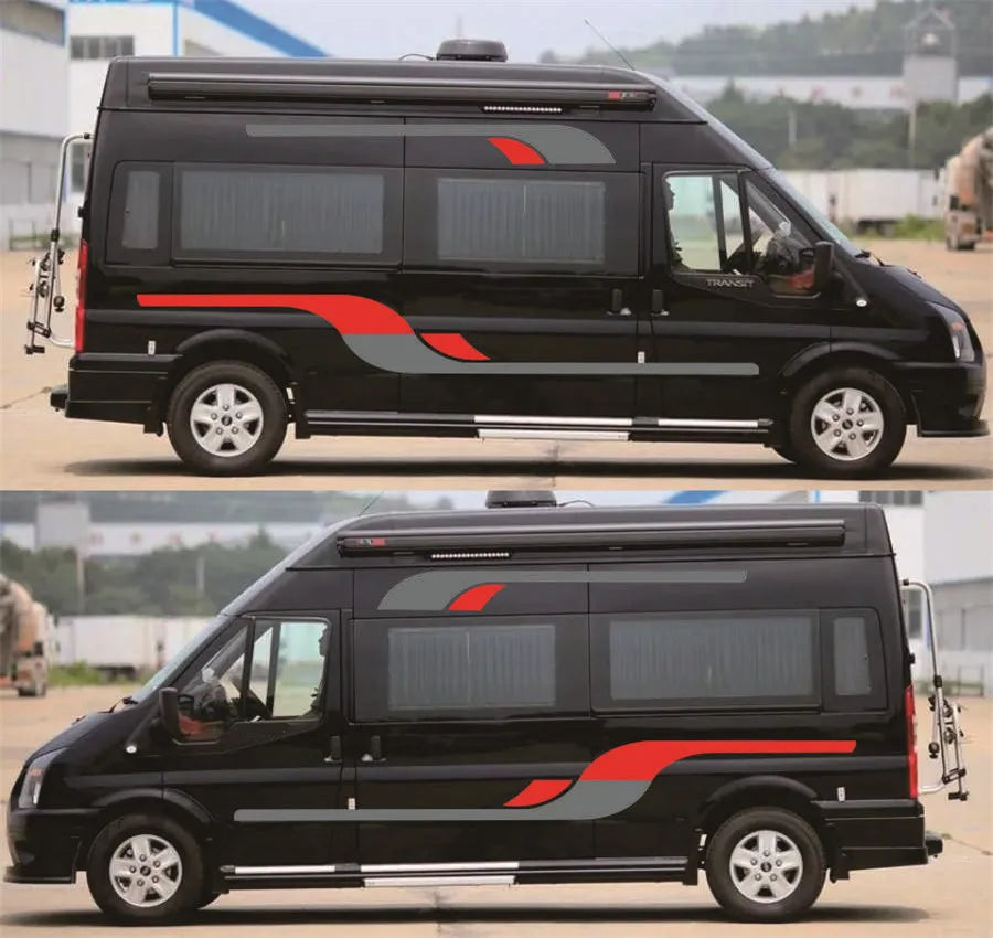 Motor Home Stripes Camper Van Horsebox Rv Sticker Caravan Decal Graphic