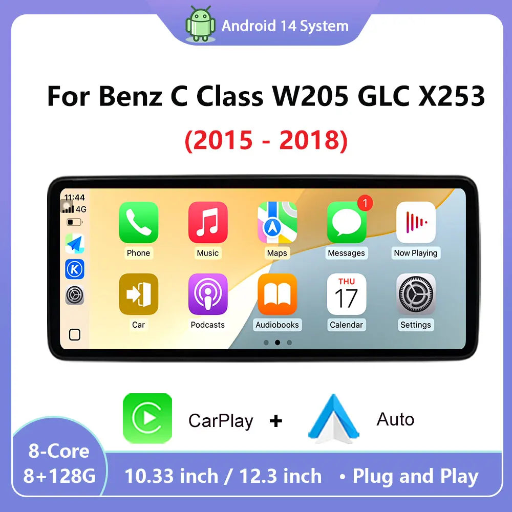Navigation GPS For Mercedes Benz C Class W205 GLC X253 2015-2018 Car Radio Multimedia Wire